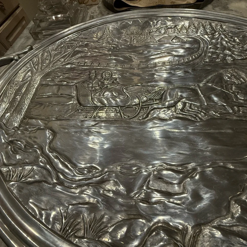 Lenox Pewter Holiday Platter 24” x 17”. - Picture 5 of 8